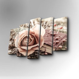 Wallity Cuadro Decorativo en Lienzo 5 Piezas 5PUC-047 Multicolor